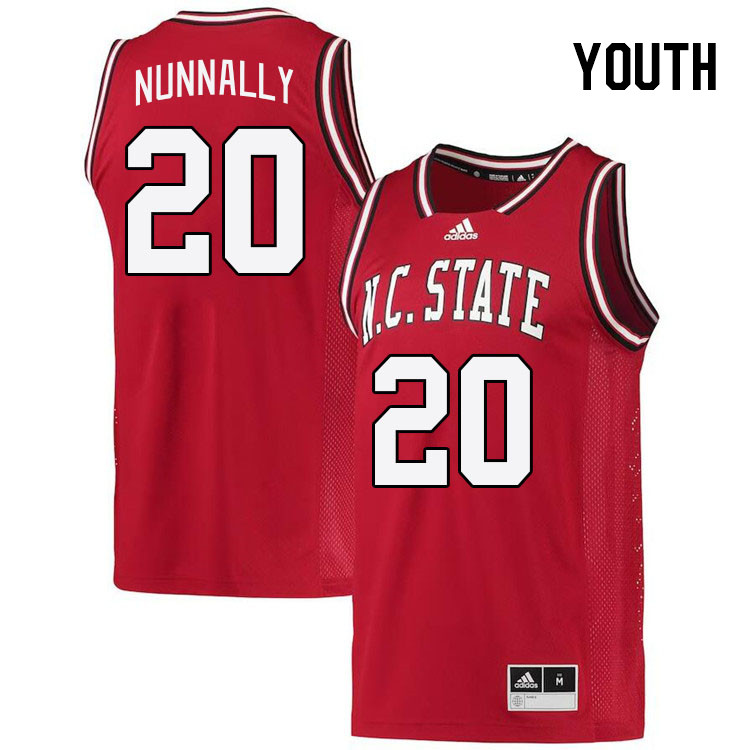 Youth #20 Alex Nunnally NC State Wolfpack College Basketball Jerseys Stitched Sale-Retro